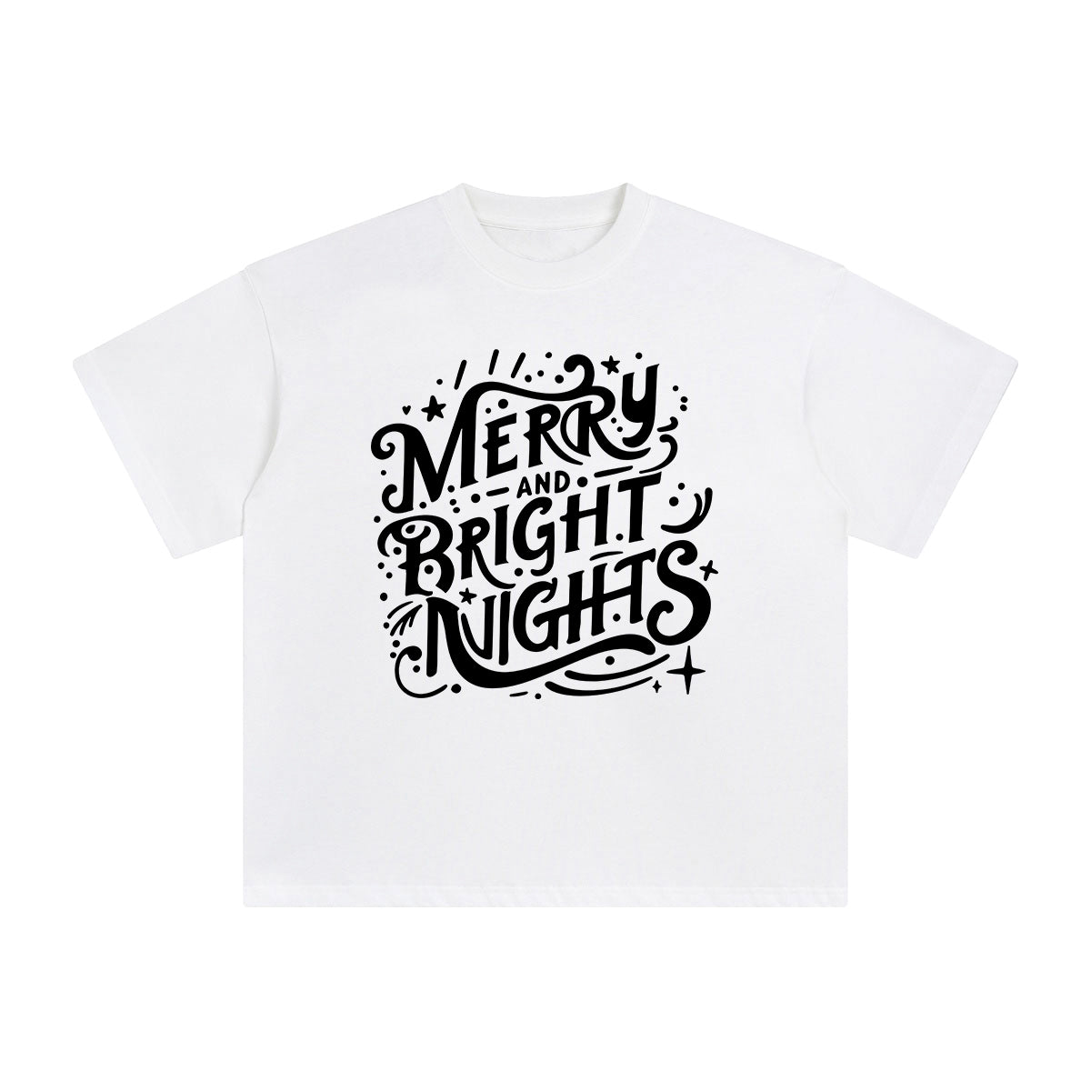Merry And Bright Nights Graphic Tee-INNBLAC Fashion Apparel