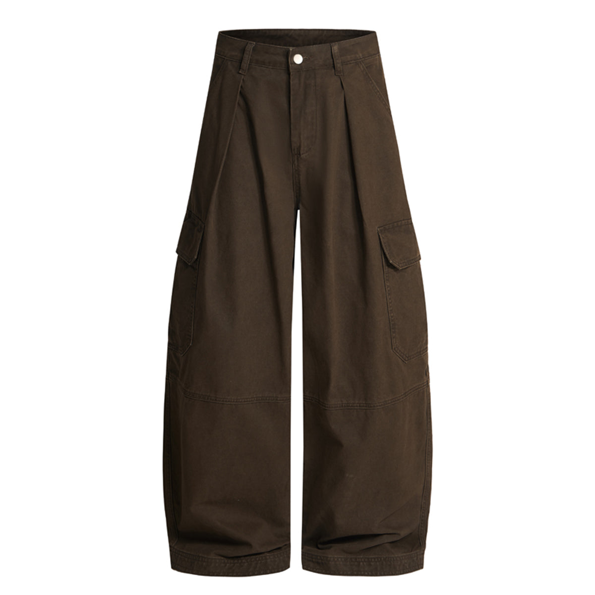 Vintage Brown Oversized Pocket Cargo Pants