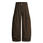Vintage Brown Oversized Pocket Cargo Pants