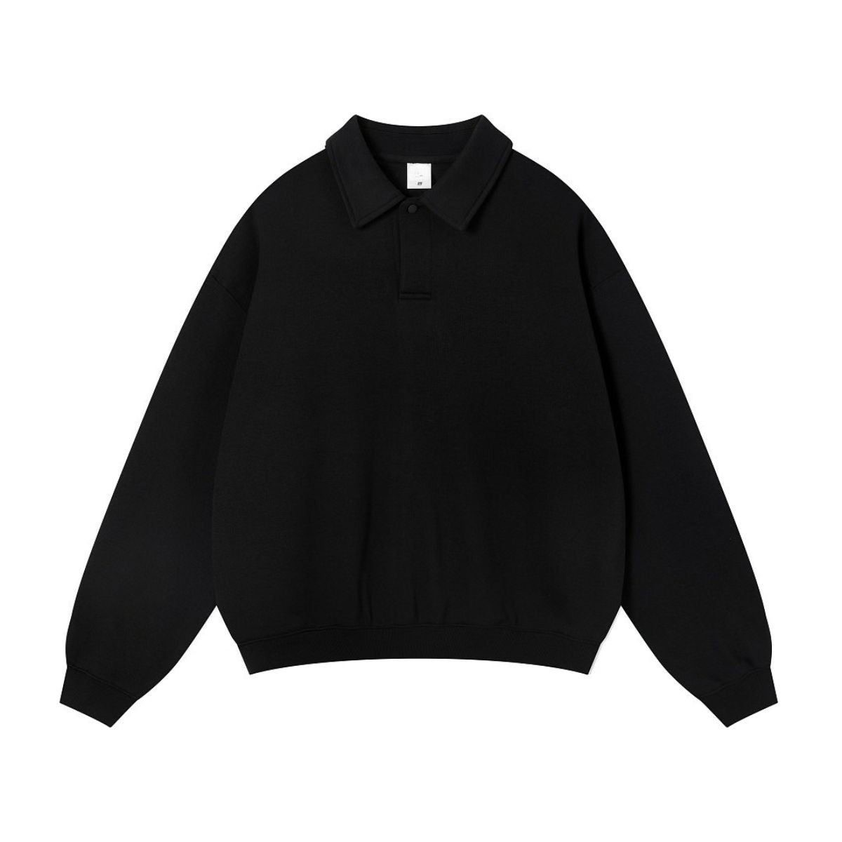 Quiet Luxury Melange Half-Placket Polo Sweatshirt