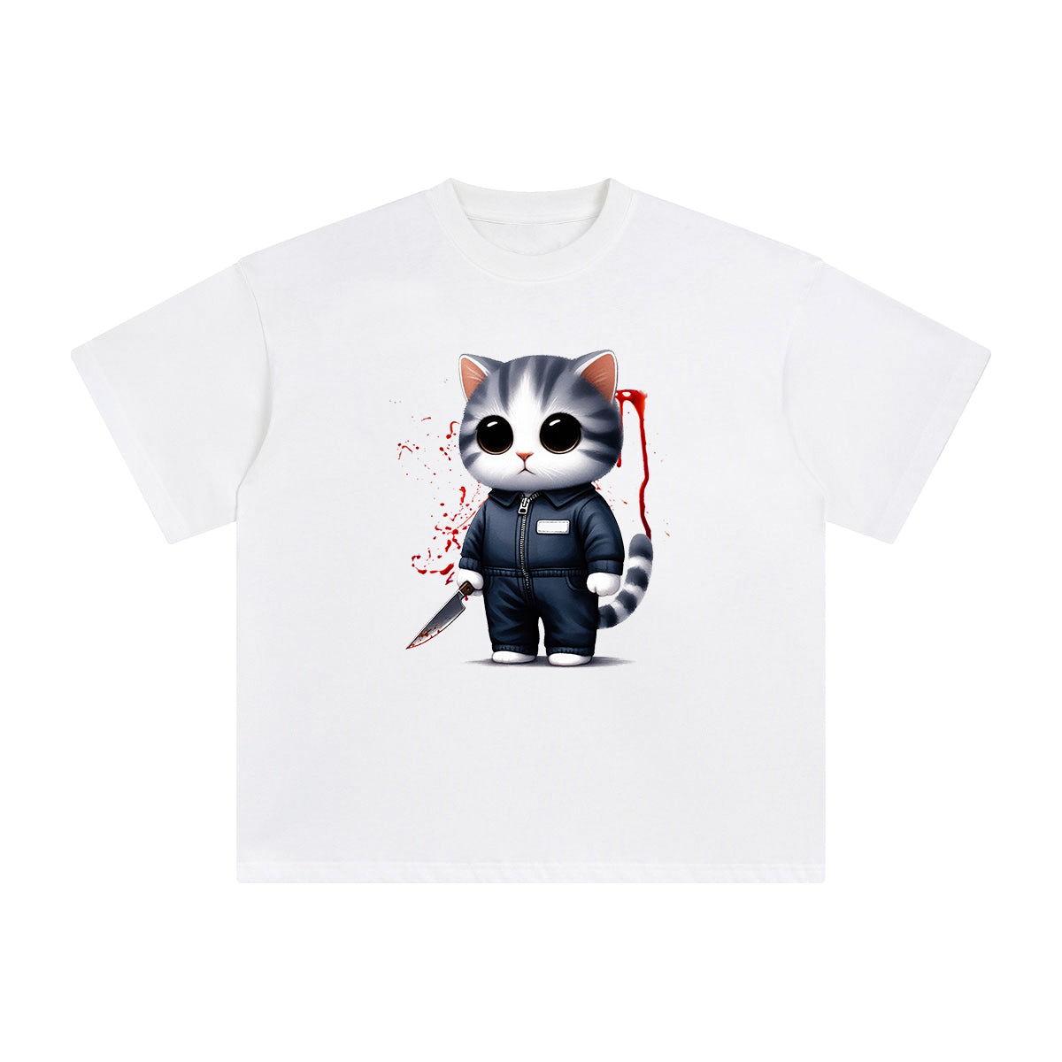 Killer Cat Graphic Tee-INNBLAC Fashion Apparel