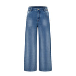 Paris Button Baggy Wide-Leg Denim Jeans