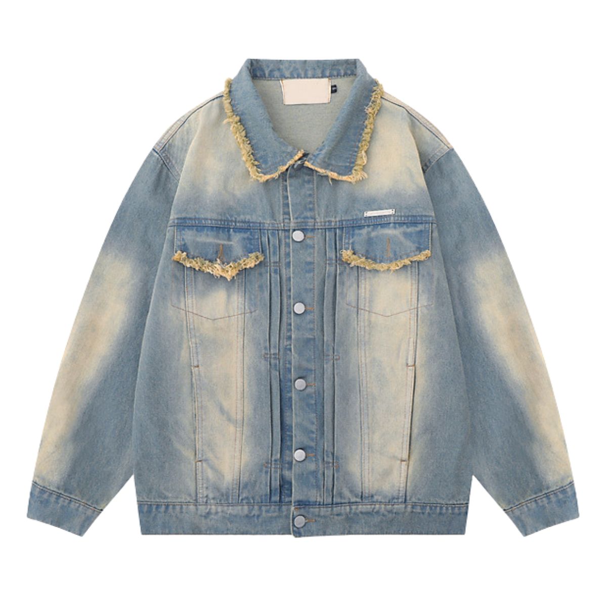 Vintage Frayed Designer Denim Jacket