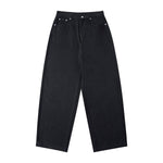 High Waist Structured Seam Relaxed Draped Wide Leg Pants