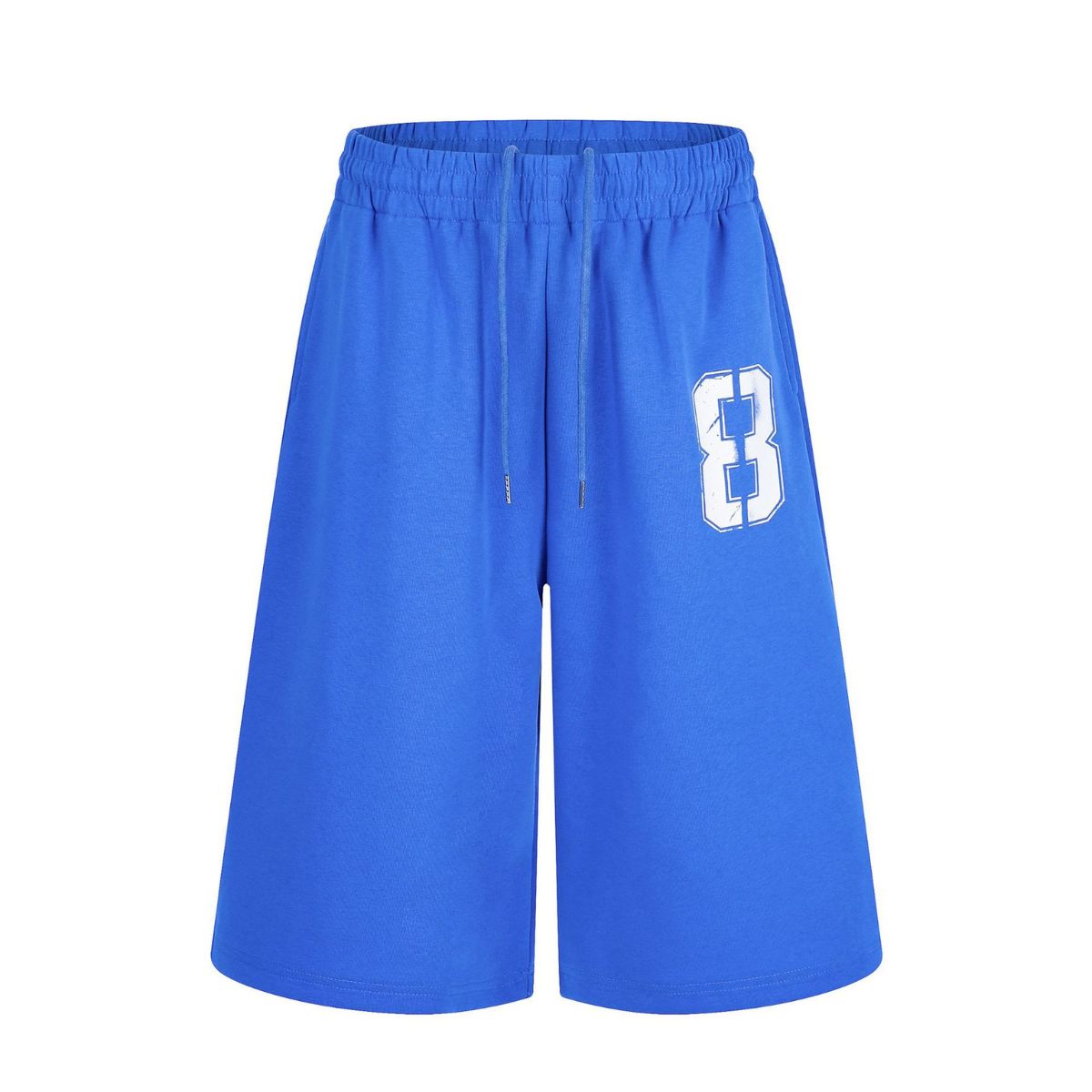 Vintage Letter Print Relaxed Bermuda Sweat Shorts