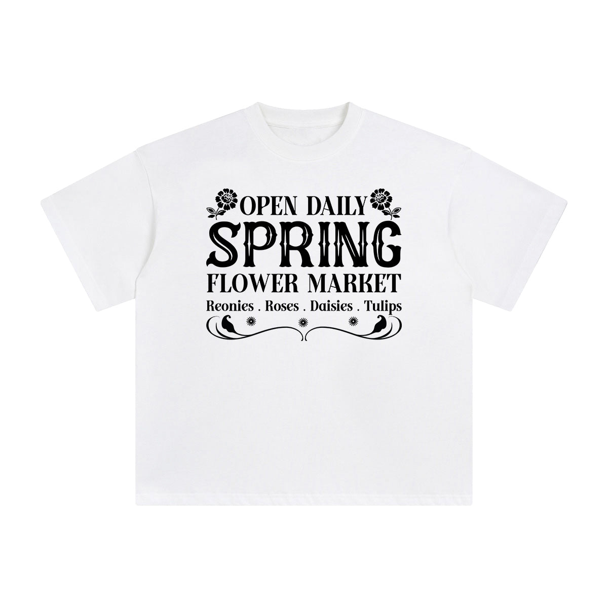 Flower Market Slogan Aesthetic Graphic Tee-INNBLAC Fashion Apparel