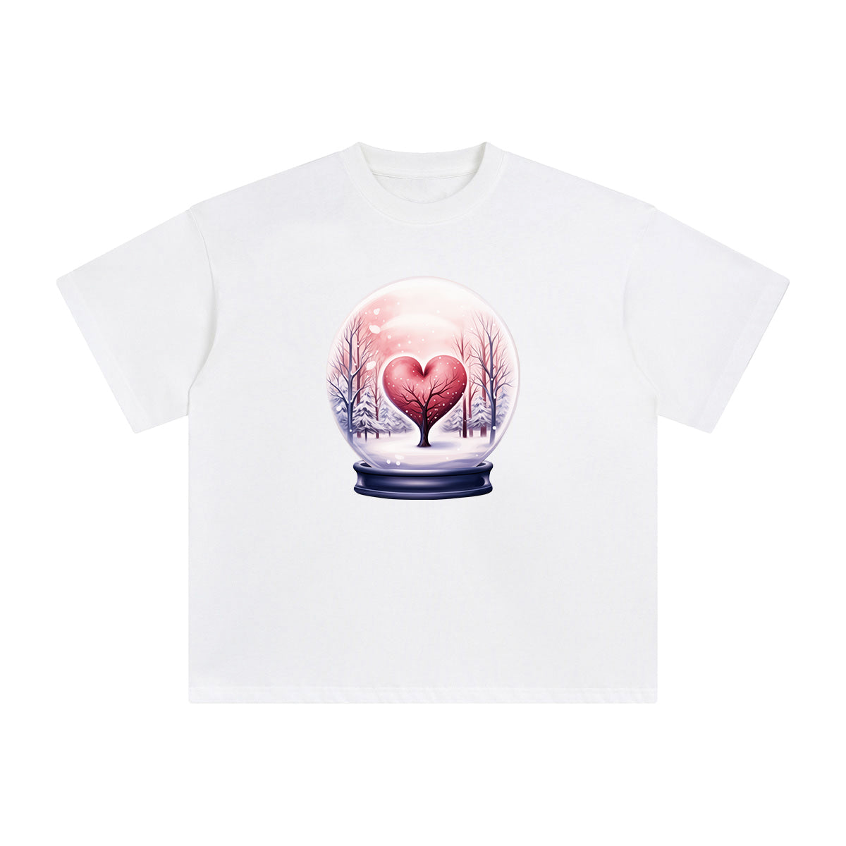 Valentine Snow Globe Graphic Tee-INNBLAC Fashion Apparel