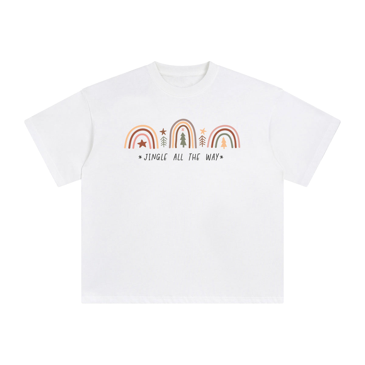 Jingle All The Way Boho Christmas Graphic Tee-INNBLAC Fashion Apparel