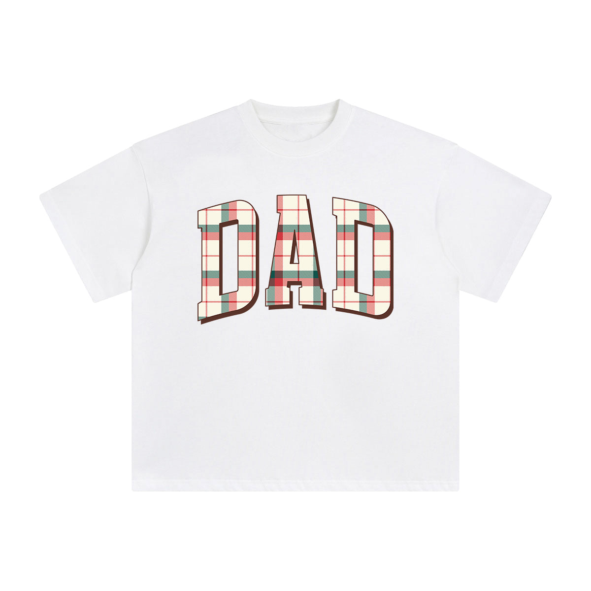 Christmas Plaid DAD Graphic Tee-INNBLAC Fashion Apparel