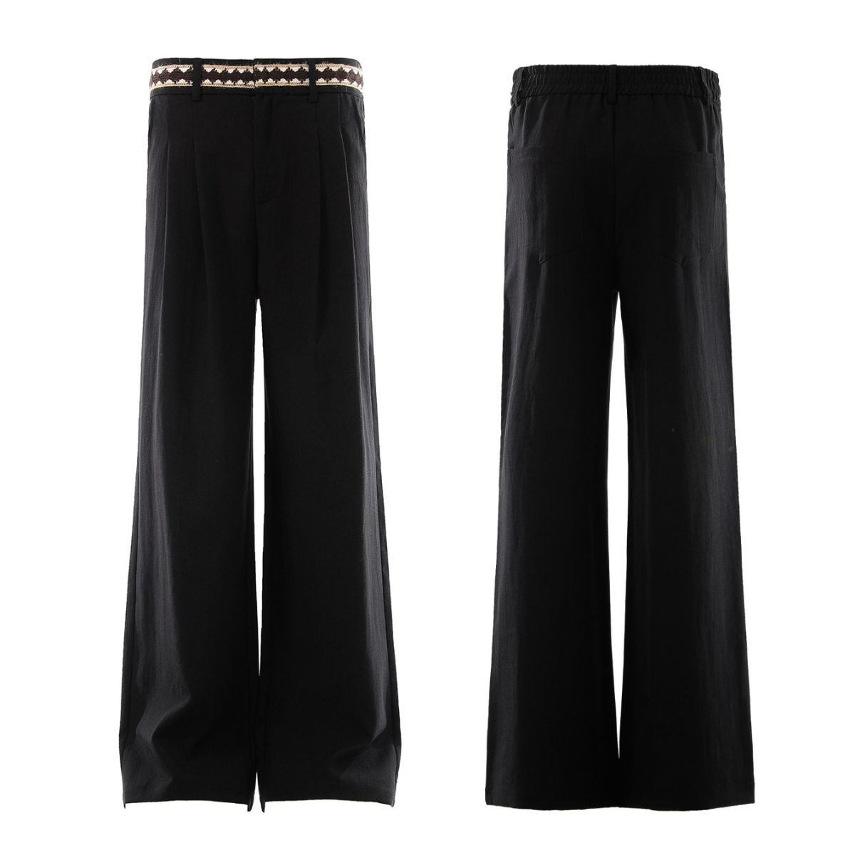 Old Money Lyocell Linen Blend Wide Leg Trousers