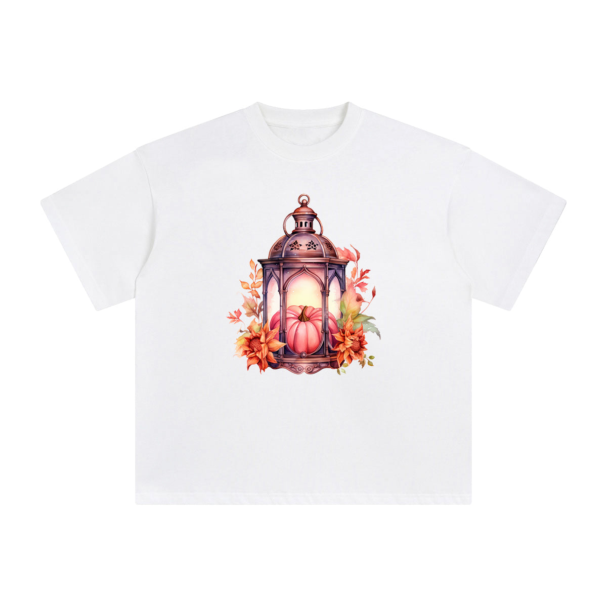 Pumpkin & Lantern Graphic Tee-INNBLAC Fashion Apparel