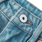 Risen High-Rise Raw Hem Bootcut Jeans