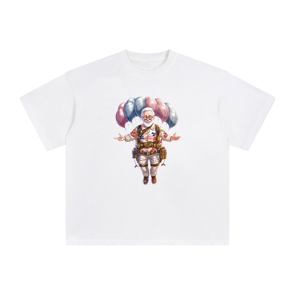 Grandpa Parachute Graphic Tee-INNBLAC Fashion Apparel