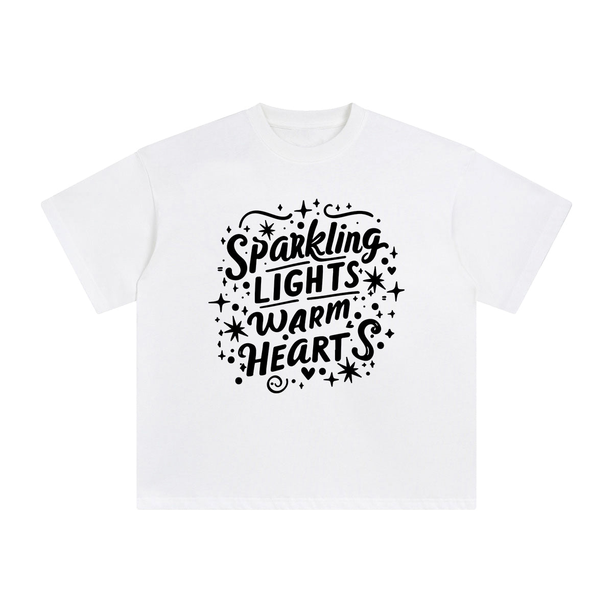 Sparkling Lights Warm Graphic Tee-INNBLAC Fashion Apparel