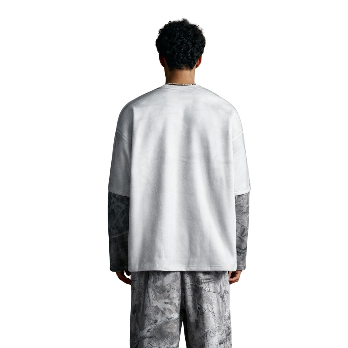 Branch Camo Sleeve Spray-Dyed Fleece Sweatshirt