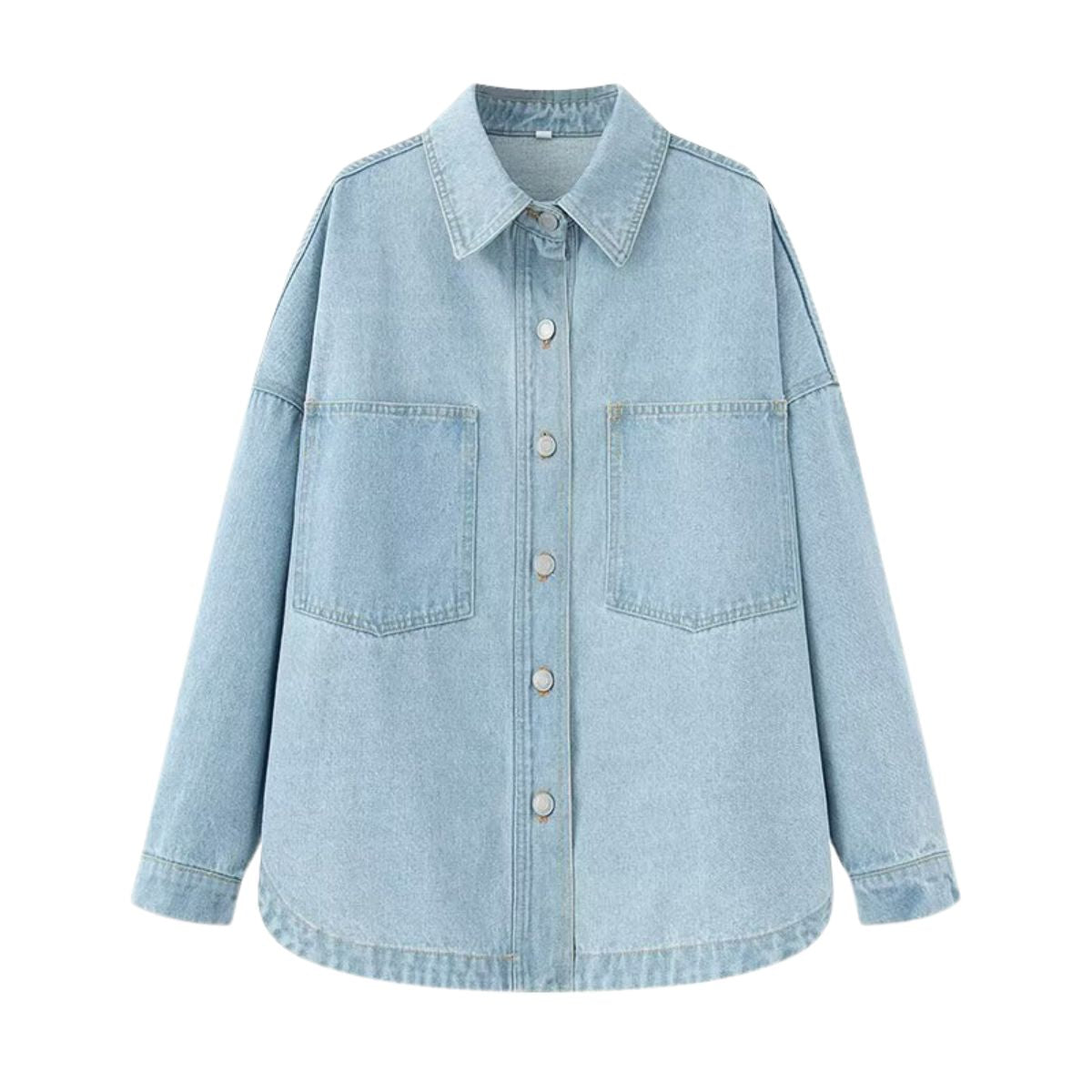 Simple Retro Loose Casual Denim Shirt