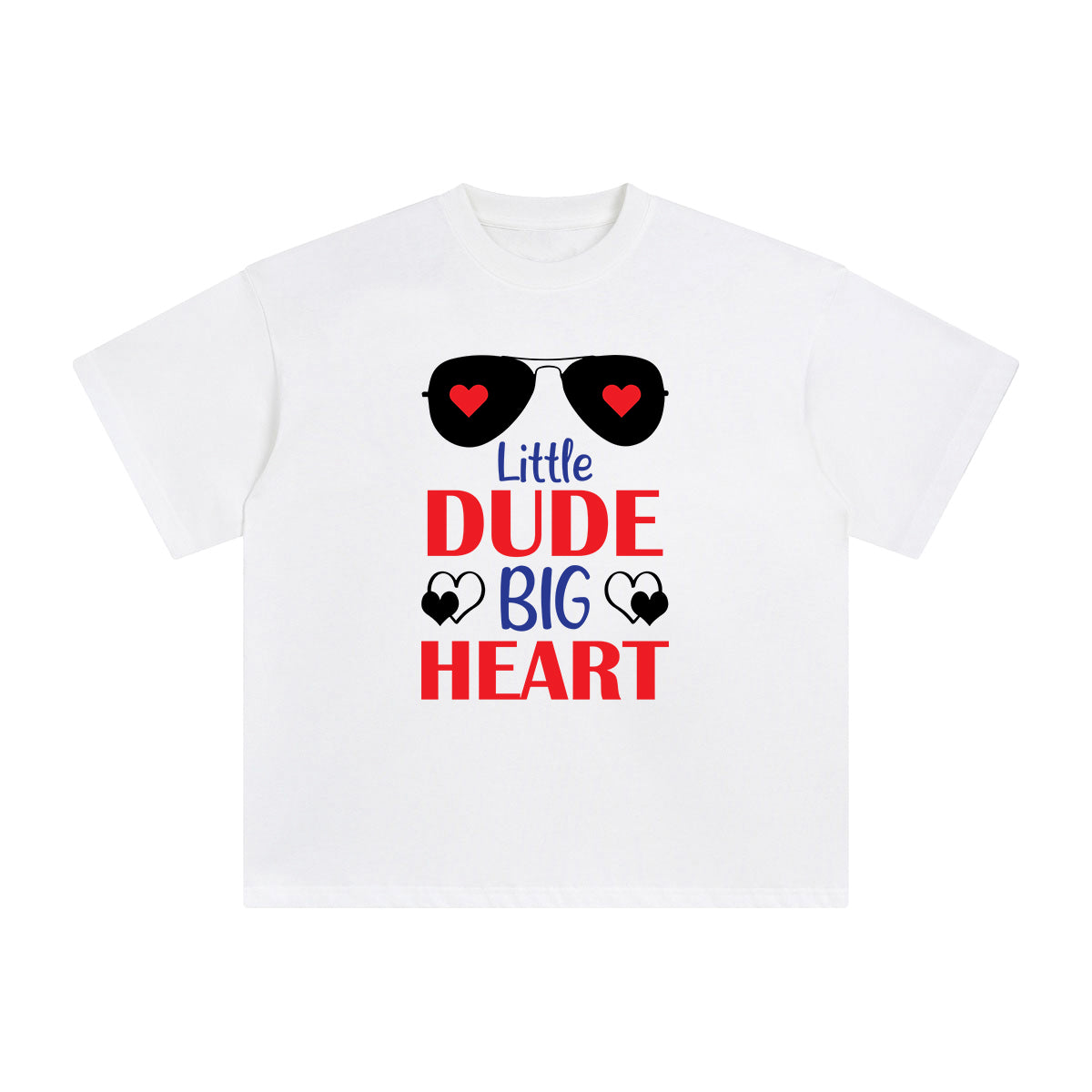 Little Dude Big Heart Graphic Tee-INNBLAC Fashion Apparel