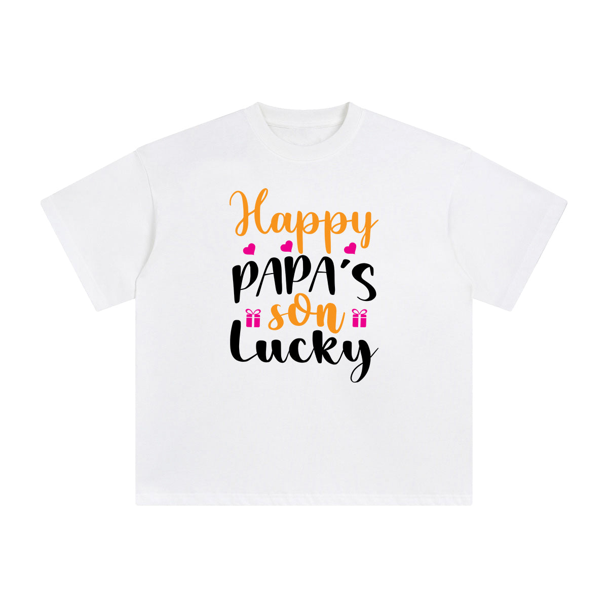 Happy Papa's Son Lucky Aesthetic Graphic Tee-INNBLAC Fashion Apparel