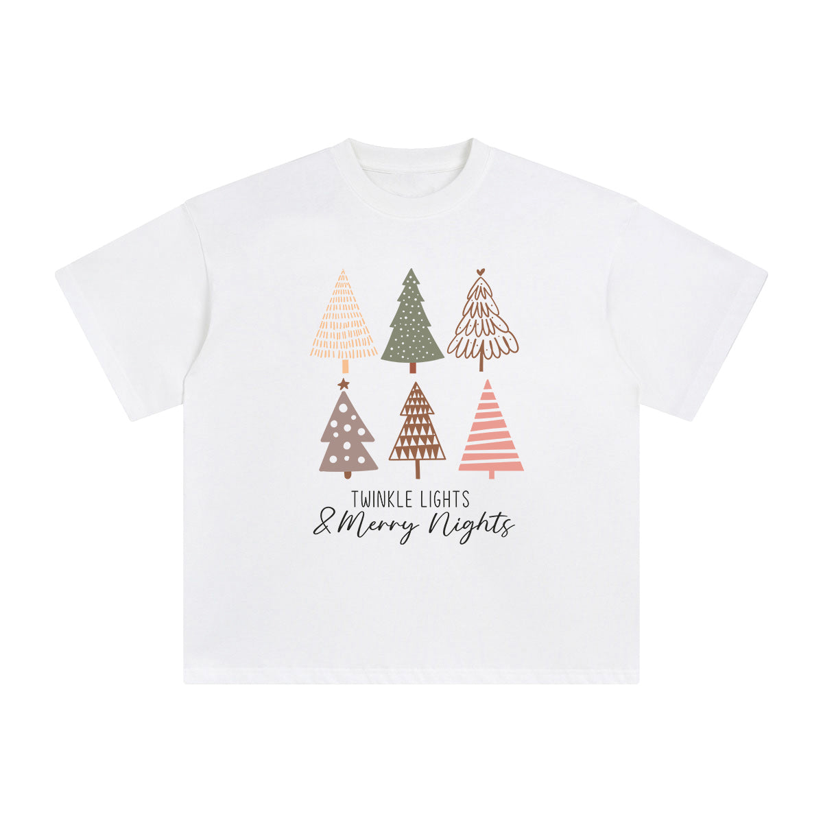 Boho Christmas Trees Graphic Tee-INNBLAC Fashion Apparel