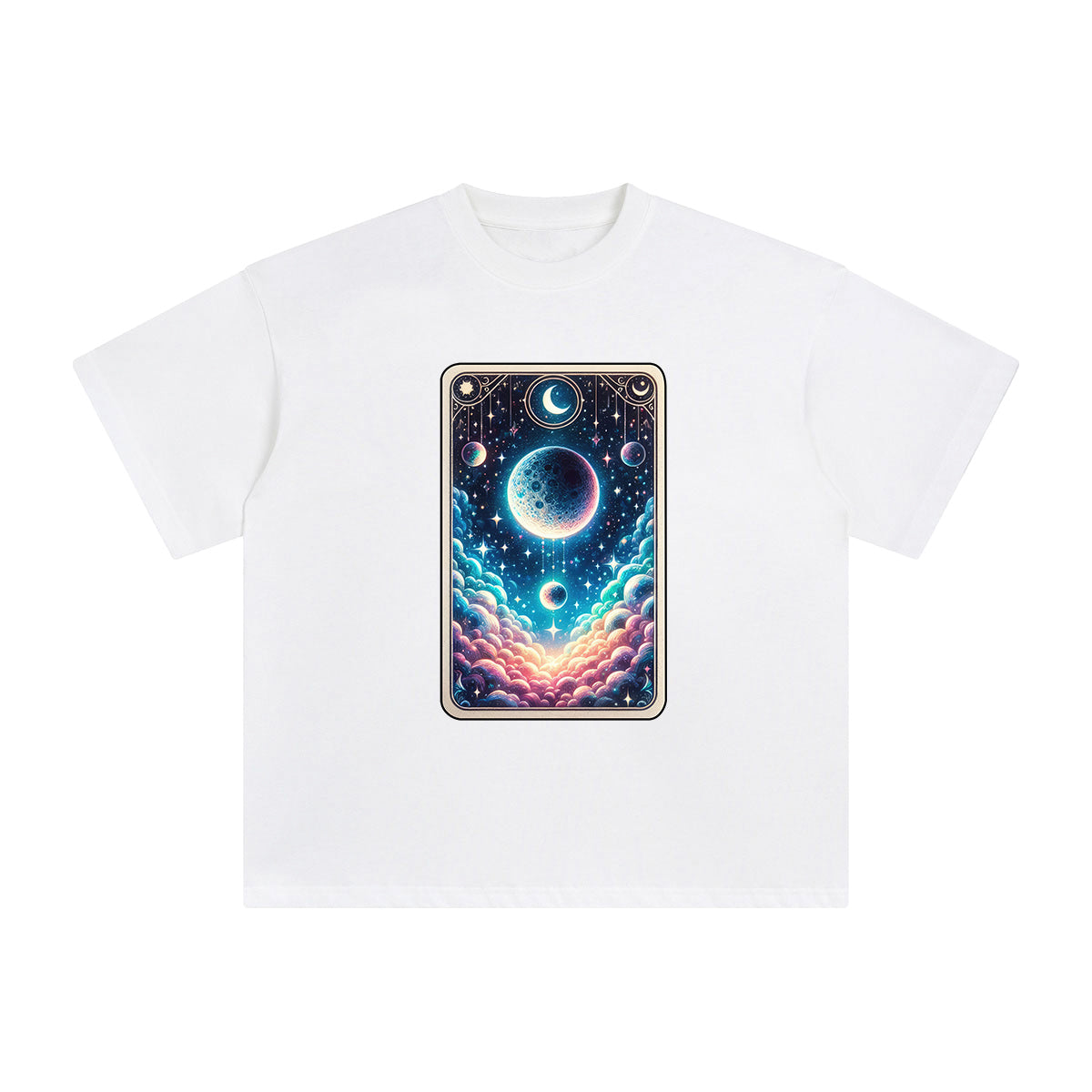 Mystical Moon Tarot Card Graphic Tee-INNBLAC Fashion Apparel