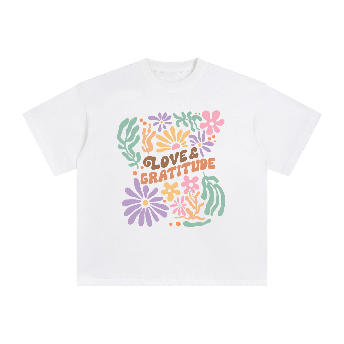 Flowers Abstract Graphic Tee-INNBLAC Fashion Apparel