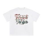Christmas Plaid Tinsel Tangle Graphic Tee-INNBLAC Fashion Apparel