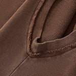 Raw Edge Sleeveless Boxy Hoodie