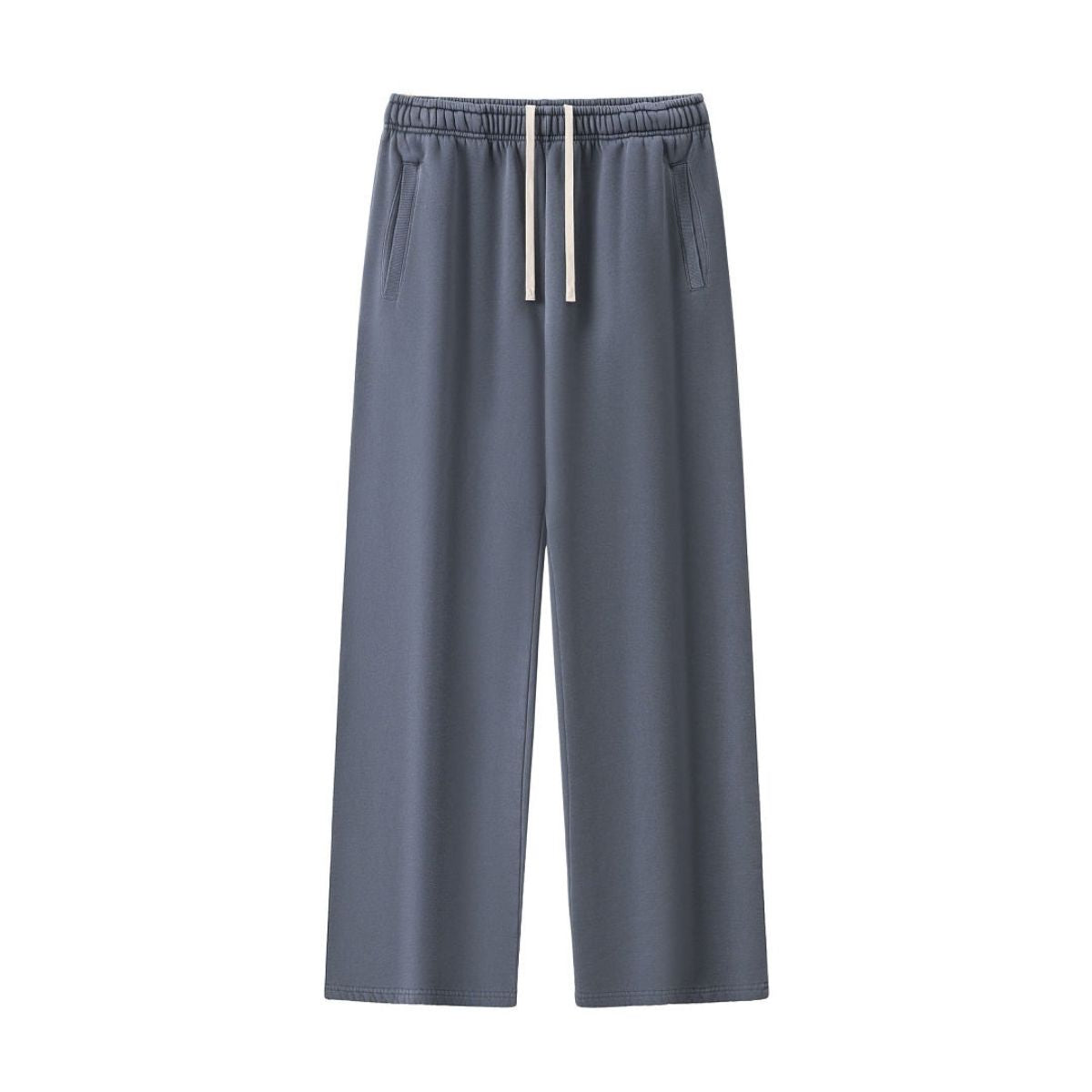 Vintage Washed Heavyweight Drawstring Wide Leg Casual Pants
