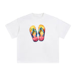 Summer Vacation Slippers Graphic Tee-INNBLAC Fashion Apparel