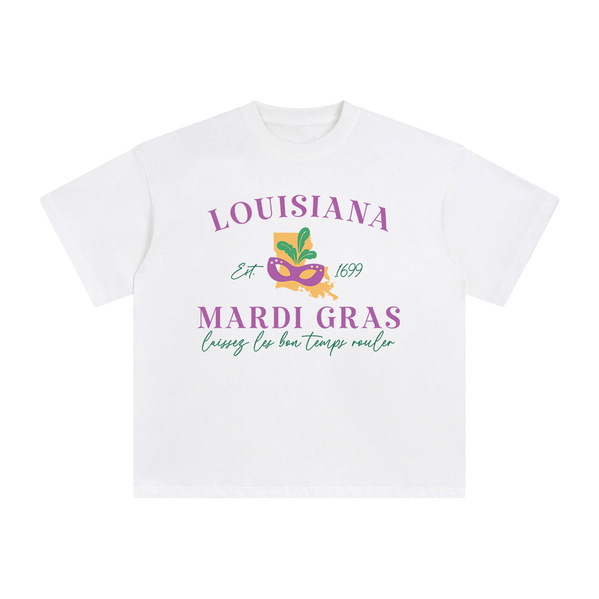 Louisiana Mardi Gras Graphic Tee-INNBLAC Fashion Apparel