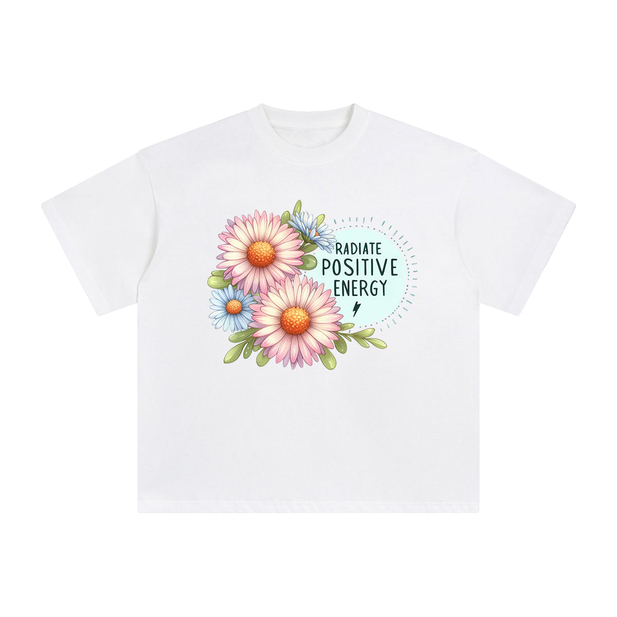 Radiate Positive Energy Graphic Tee-INNBLAC Fashion Apparel