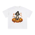 Dog & Pumpkin Graphic Tee-INNBLAC Fashion Apparel