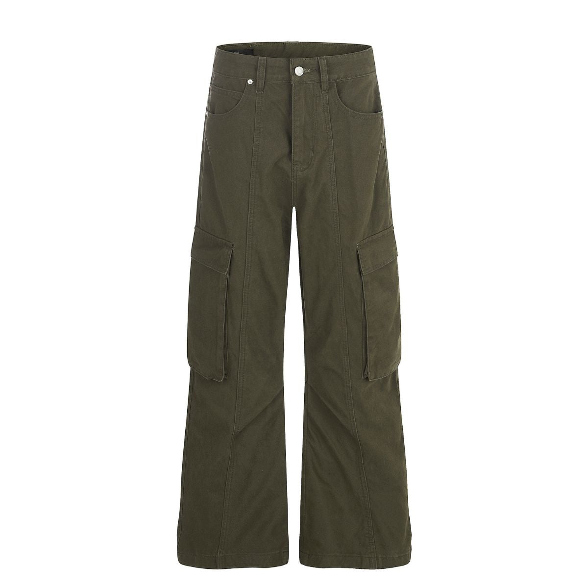 Streetwear Multi Pocket Flare Cargo Pants