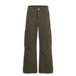 Streetwear Multi Pocket Flare Cargo Pants