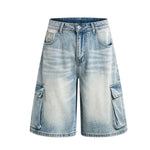 Wash Utility Pocket Denim Shorts
