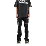 Stretch Zip Hem Utility Bootcut Jeans