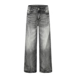 Vintage Washed Straight Leg Jeans