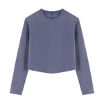 Women's Snow Wash U-Neck Long Sleeve Top