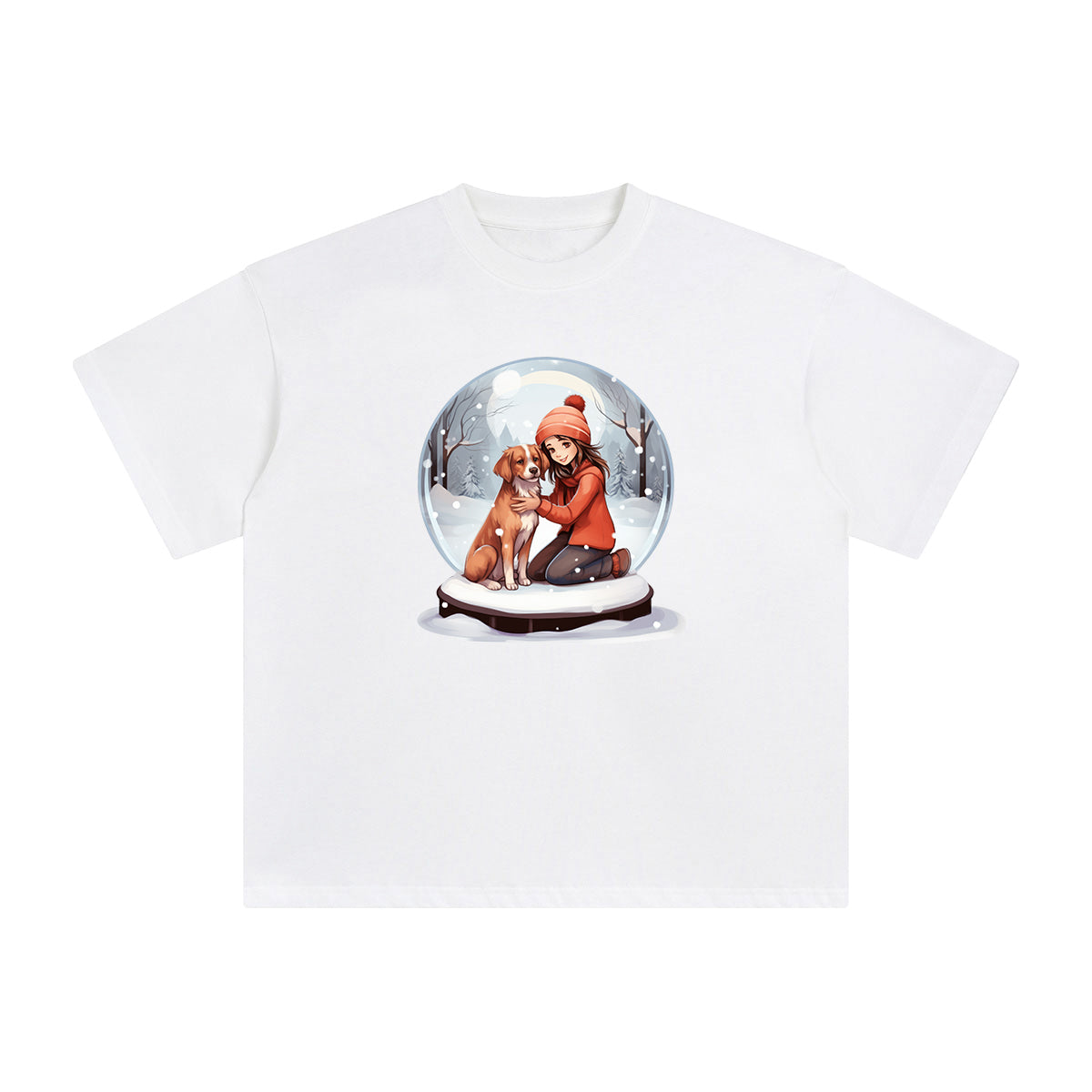 Valentine Snow Globe Graphic Tee-INNBLAC Fashion Apparel