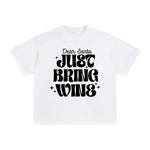 Dear Santa Just Bring Wing Graphic Tee-INNBLAC Fashion Apparel