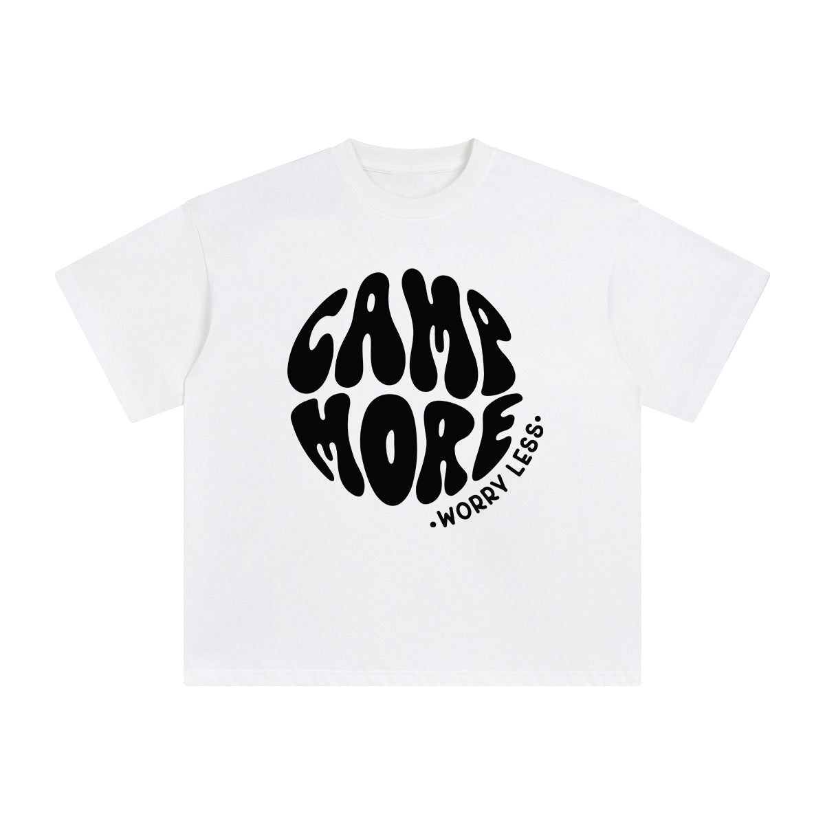Camp More Worry Less Graphic Tee-INNBLAC Fashion Apparel