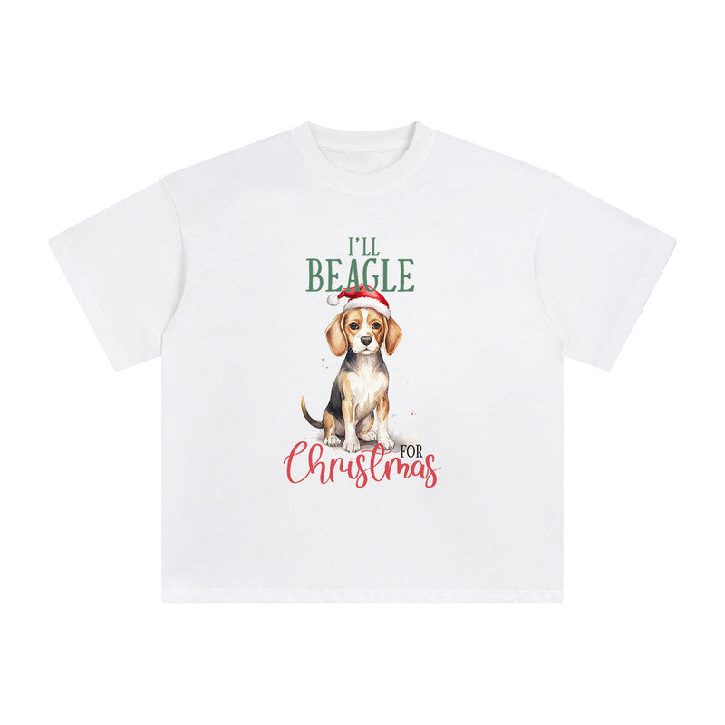 Christmas Beagle Graphic Tee-INNBLAC Fashion Apparel