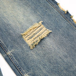 Smoke Rise Vintage Ripped Barrel-Leg Jeans