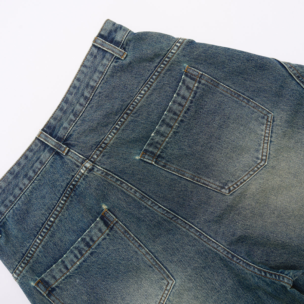 Barrel Fit Bermuda Washed Denim Shorts