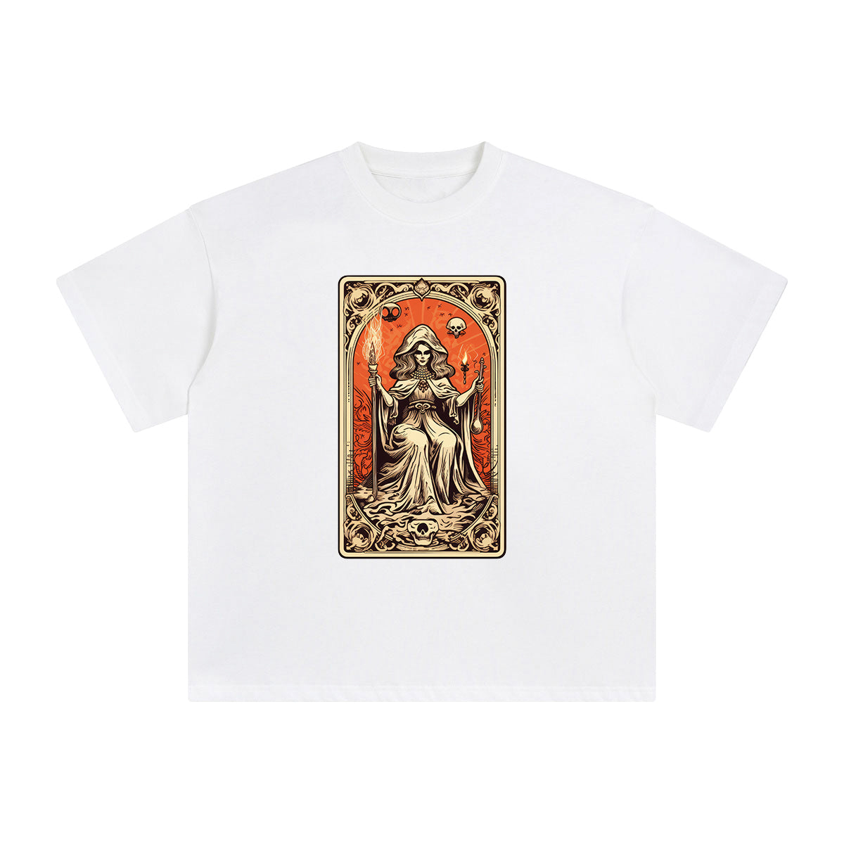 Boo Tarot Card Graphic Tee-INNBLAC Fashion Apparel