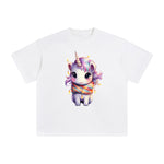 Pastel Christmas Baby Unicorn Graphic Tee-INNBLAC Fashion Apparel