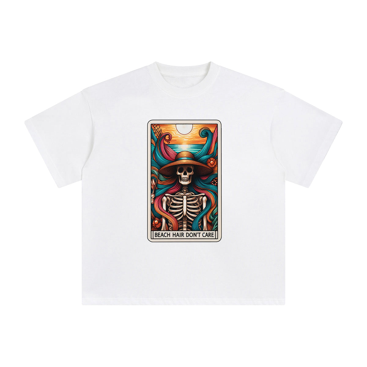 Beach Hair Don't Care Graphic Tee-INNBLAC Fashion Apparel
