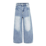 Vintage Washed Distressed Baggy Denim Jeans