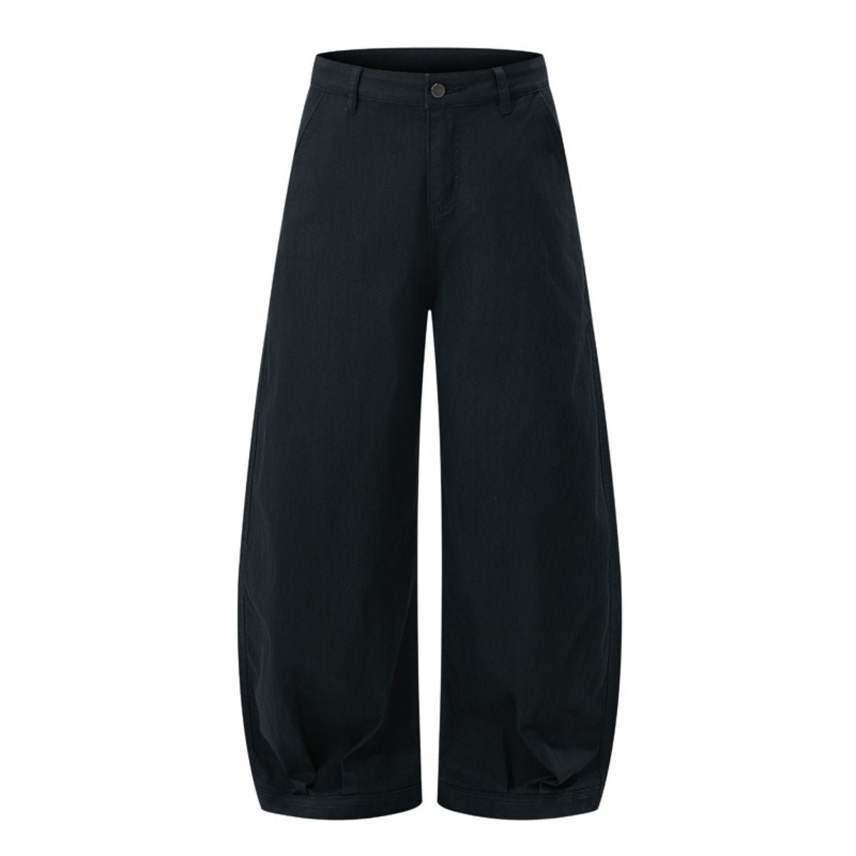 Balloon‑Cut Curved Wide Leg Trousers