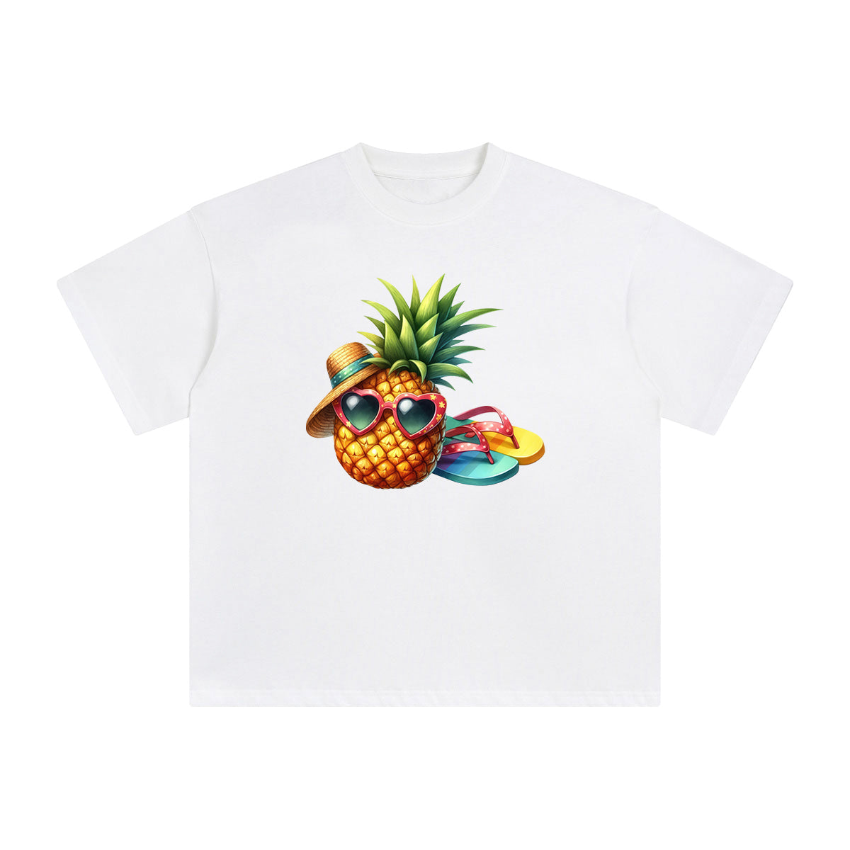 Pineapple Vacation Comic Graphic Tee-INNBLAC Fashion Apparel